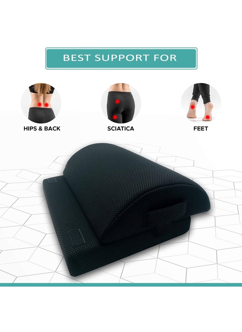 Swift SWIFT Foot Rest for Under Desk at Work, Adjustable Memory Foam for Office Chair & Gaming Chair, Ergonomic Design for Back & Hip Pain Relief Black  - Image 5
