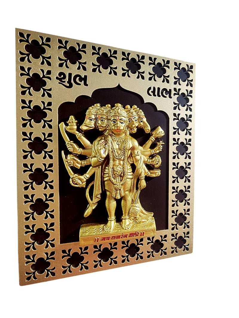 Karigaari India Hanuman Statue or Murti Resin forHomeOfficeOrange Sankat Mochan Balaji Bajrangbali Idol for Pooja TempleMandir Showpiece Vastu Gift Decoration 6 inch - Image 4