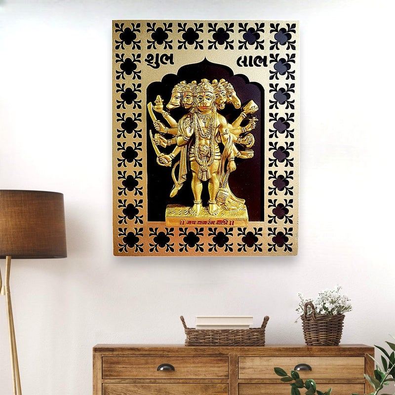 Karigaari India Hanuman Statue or Murti Resin forHomeOfficeOrange Sankat Mochan Balaji Bajrangbali Idol for Pooja TempleMandir Showpiece Vastu Gift Decoration 6 inch - Image 2