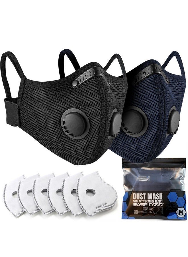 BASE CAMP Upgrade M Plus Dust Mask, Dust Face Mask with 6 Activated Carbon Filters, Safety Work Masks for Woodworking Construction Sanding Yard Lawn Paint Sanding - Image 1