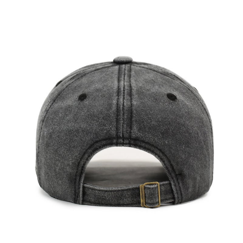 Washed Soft Top Distressed Baseball Cap - Image 2