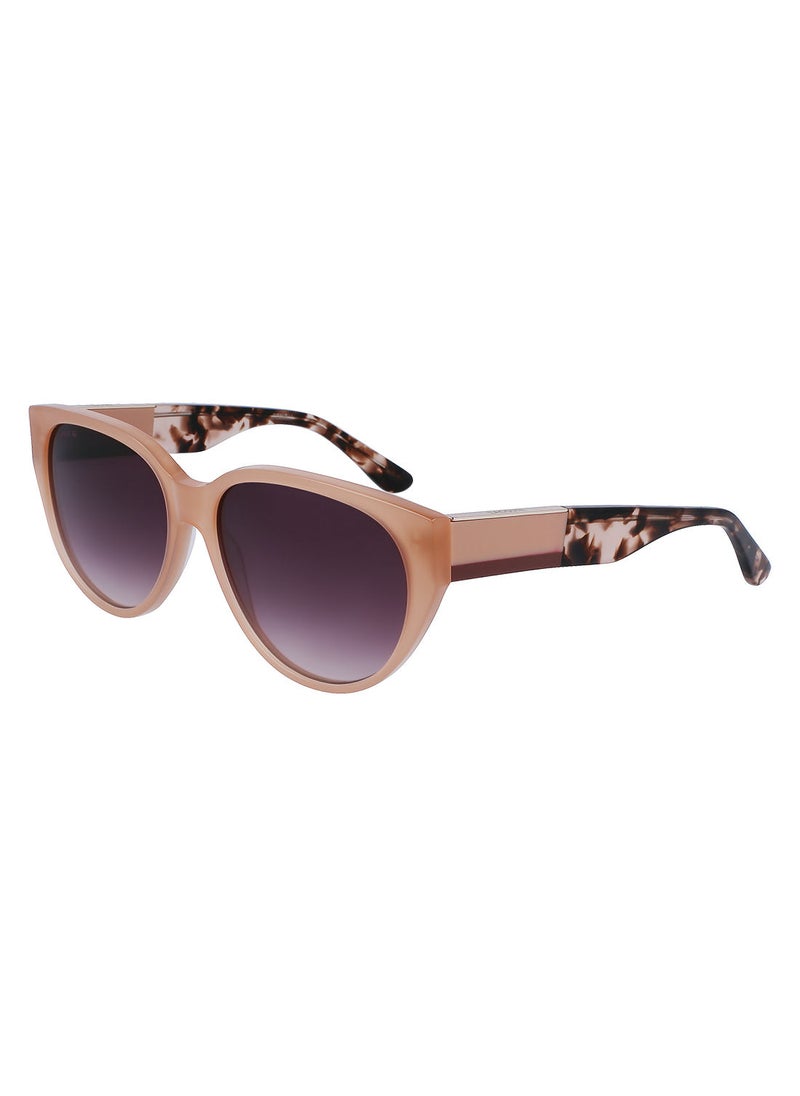 LACOSTE Full Rim Acetate Oval Lacoste Suns L985S 5916 (681) Peach Opaline  - Image 1