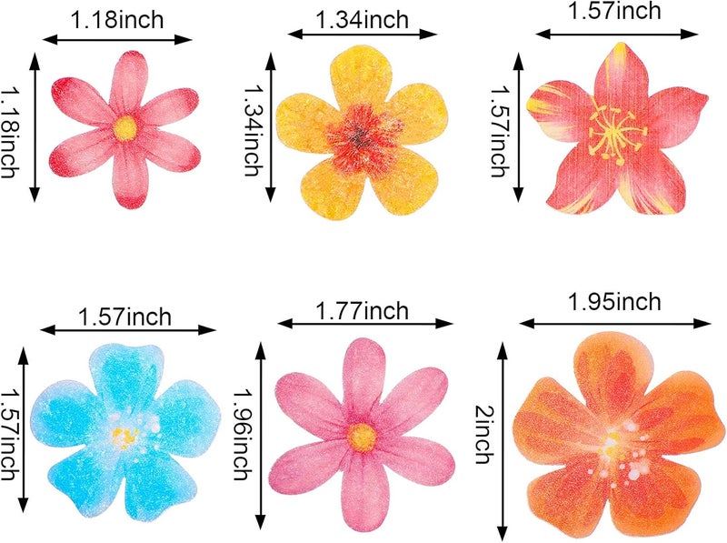 كلاراكو 314 قطعة من زينة الكب كيك على شكل زهور، زينة كعكة الزفاف، زينة كب كيك على شكل زهور، زينة طعام لحفلات أعياد الميلاد، أحجام وألوان متنوعة - Image 2