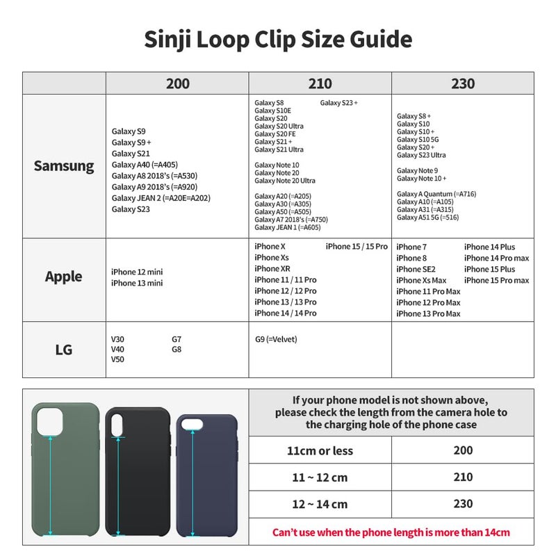 Sinjimoru C-Shaped Clip Finger Phone Grip, Sinjimoru Silicone Cell Phone Strap for Phone Case with Clip as Phone Loop Holder for iPhone Case & Samsung Phone. Sinji Loop Clip Navy 210 - Image 5