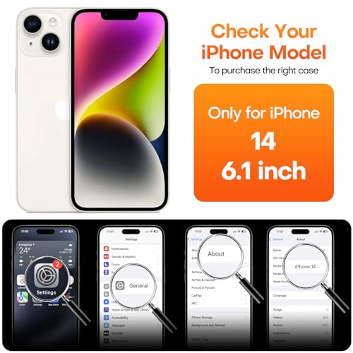 ImpactStrong Magnetic Guard Designed for iPhone 14 Case [Camera Protection] [Military Grade Drop Tested] [Compatible with MagSafe] Slim Translucent Matte Phone Case (6.1") - Dark Green - Image 2