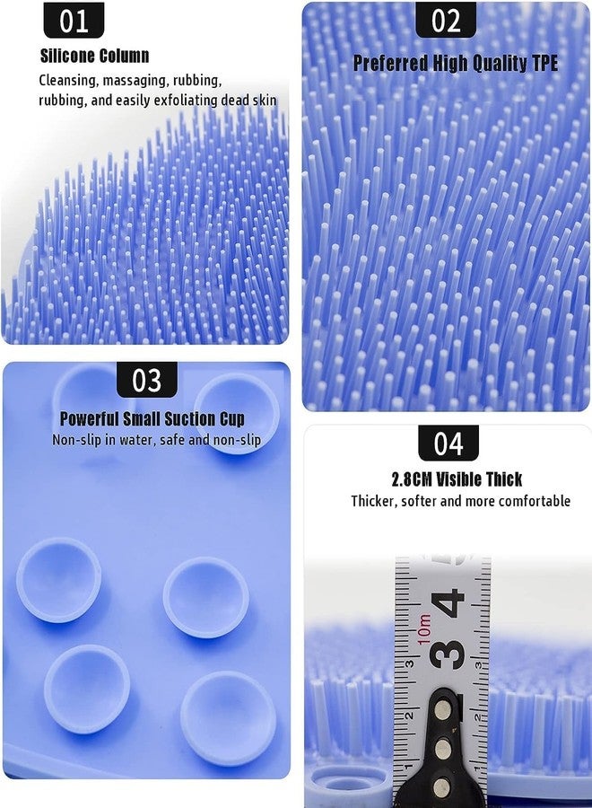 Swejos Extra Large Silicone Acupressure Bath Mat Anti-Cold, Non-Slip Bathtub Mat Multipurpose with Suction Cups, Drain Holes Shower Foot Massage Scrubber Mat (72 x 43.5 CM) - Image 5