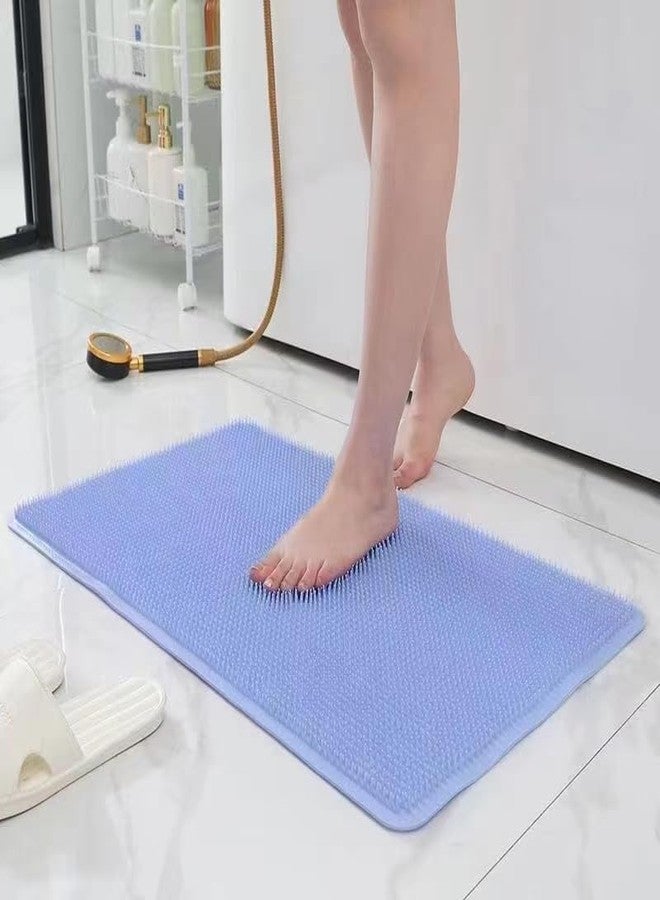 Swejos Extra Large Silicone Acupressure Bath Mat Anti-Cold, Non-Slip Bathtub Mat Multipurpose with Suction Cups, Drain Holes Shower Foot Massage Scrubber Mat (72 x 43.5 CM) - Image 1