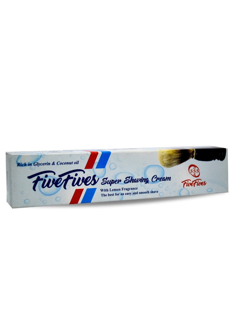 bonballoon - Five Fives Lather Shave Cream Cool Shaving Cream 55555 Each Tube 50 gm Glycerin Coconut Oil For A Smoother And Closer Shave 55555 Made In Egypt 529 oz  150 gm Total 3 Pack - Image 1