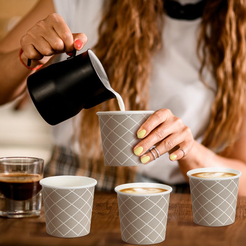 Rtteri 300 Pcs Count 3 oz Disposable Coffee Cups Disposable Espresso Cups Small Paper Cups 3 oz Cups for Coffee Tea Cocoa Juice Mini Paper Cups for Cafes Offices and Home - Image 4