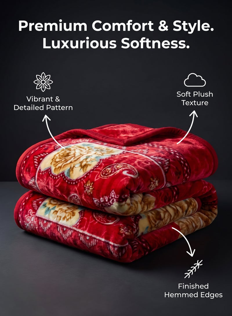 Stargold Heavyweight Single Blanket 160x220cm 4KG 2Ply Blanket for Winter – Ultra Soft Plush Double Sided Flannel Fleece Bed Blanket, Comfort Double Layer Eco Throw Blanket for Double Bed Size, SG-BL2061 - Image 2