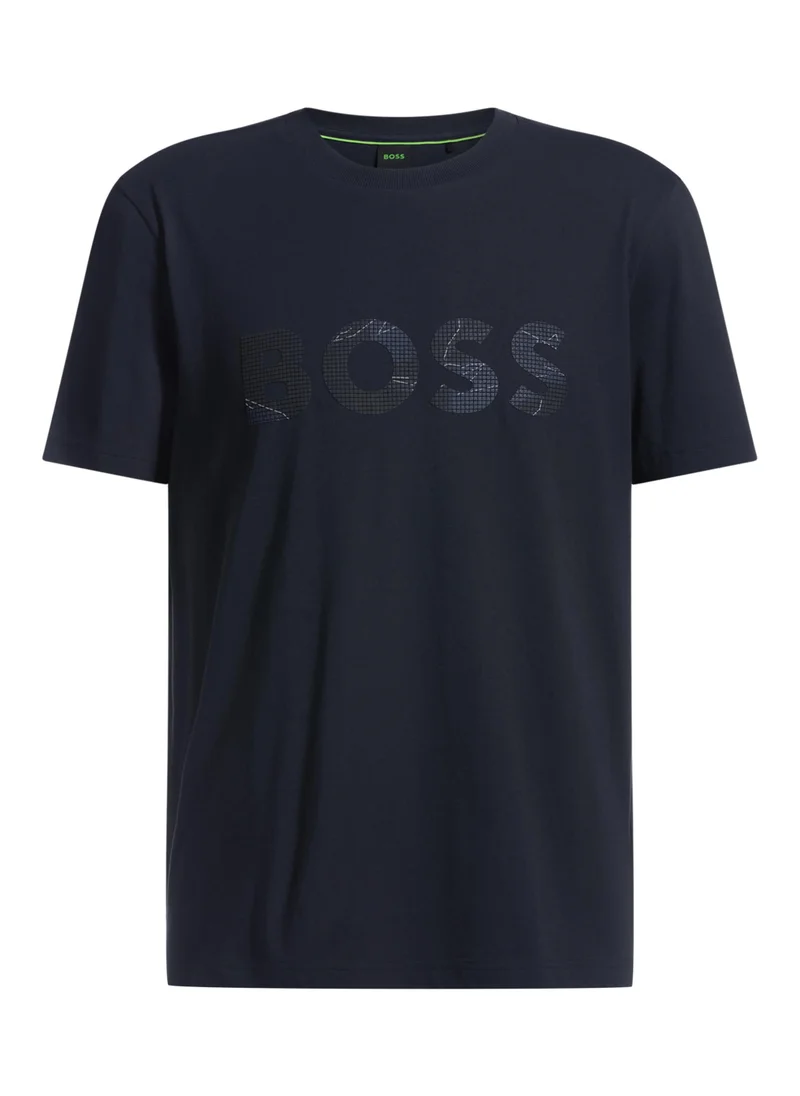بوس Cotton-jersey T-shirt with logo print