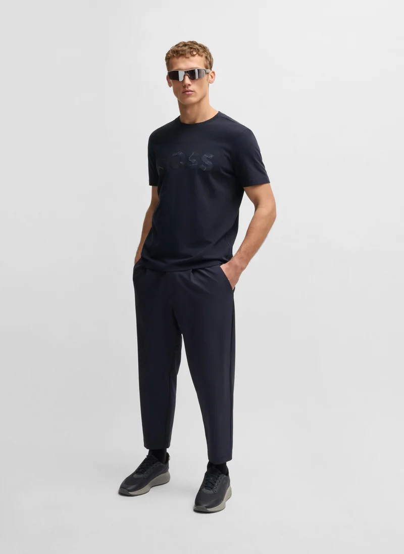 بوس Cotton-jersey T-shirt with logo print