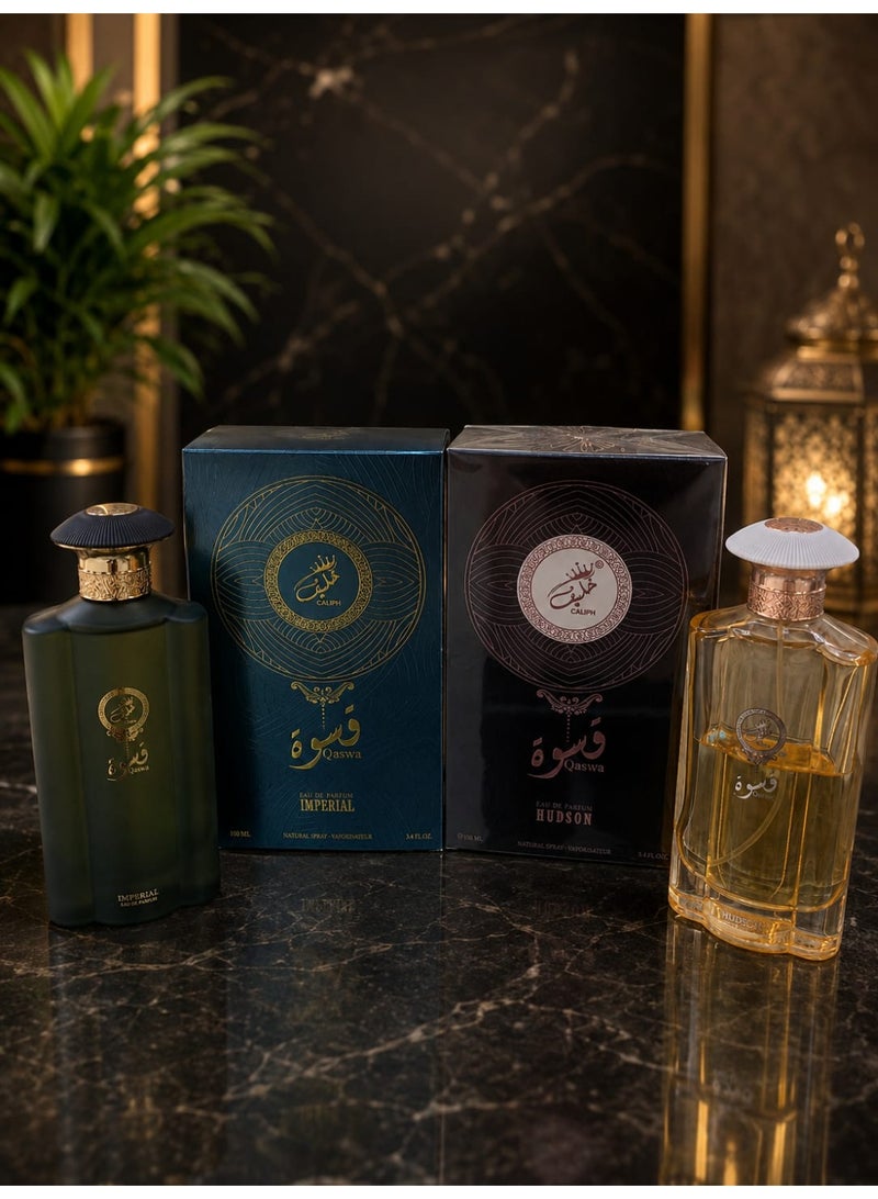 مجموعة ثنائية (2 × 100 مل) من عطور "كاليف قسوة إمبريال" و"هدسون" (بتركيز ماء عطر - EDP)