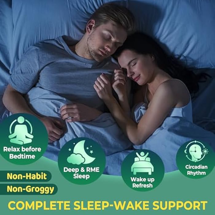 NEVISS Liposomal L-Theanine 200mg Magnesium Glycinate 400mg Gummies with GABA, 5HTP, Apigenin, Vitamin B6 & D3, Ashwagandha, Lemon Balm Leaf, Melatonin Free Sleep Chewable for Relax Mood & Muscle, 2 Packs - Image 4