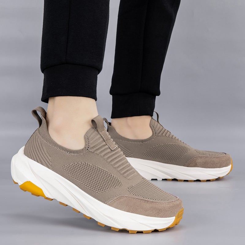 Men's Breathable Mesh Walking Shoes, Wide Fit, Slip-on - Image 1
