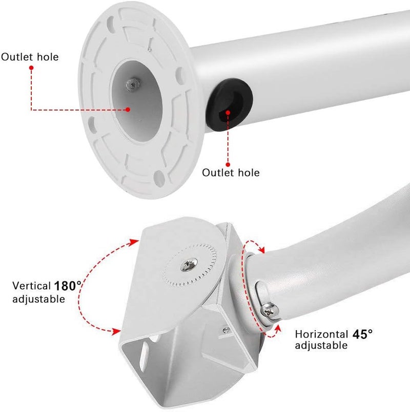 Wsdcam CCTV Security Camera Mount Bracket, Adjustable Universal Camera Wall Mounting Bracket for CCTV Security Camera/IP Camera/Dome Camera - J Mount - Image 3