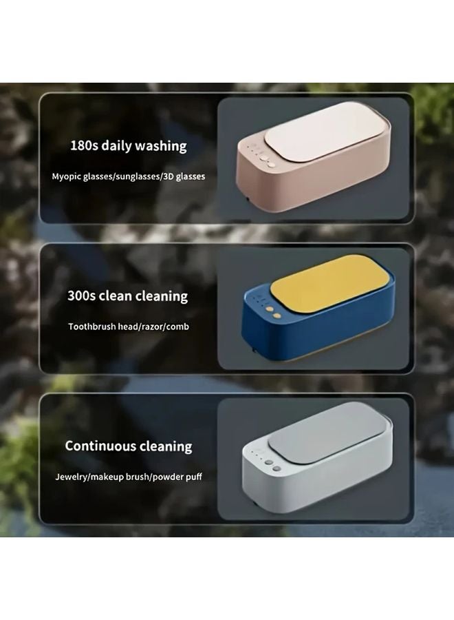 Pink Portable USB Rechargeable High Frequency Vibration Cleaner For Jewelry Glasses Watches - Image 4