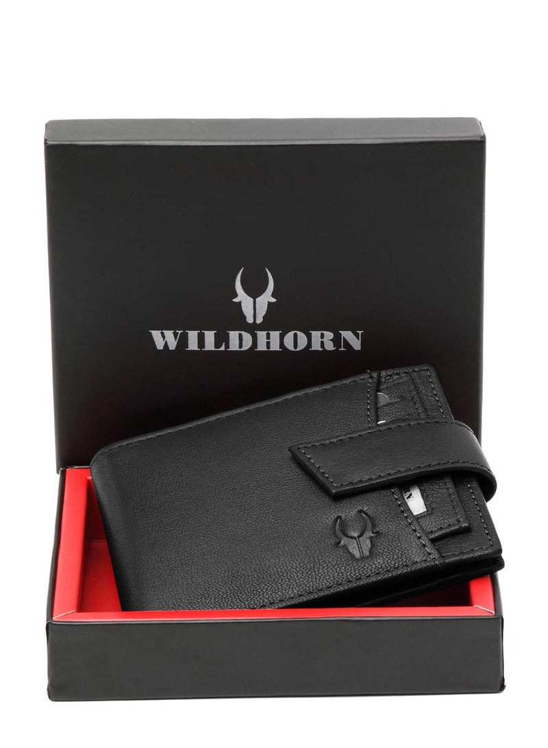 WildHorn RFID Protected Leather Wallet for Men,Black New Nappa - Image 2