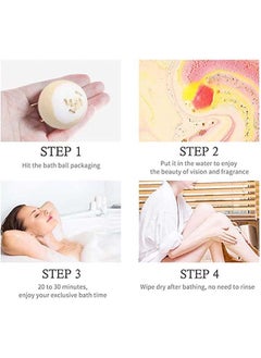 Arabest Bath Bombs for Women,6 Pcs Handmade Bath Bomb for Women Floating Bubble Fizzies Spa Kit,for Relaxation and Stress Relief,Perfect for Bubble & Spa Bath  - Image 4