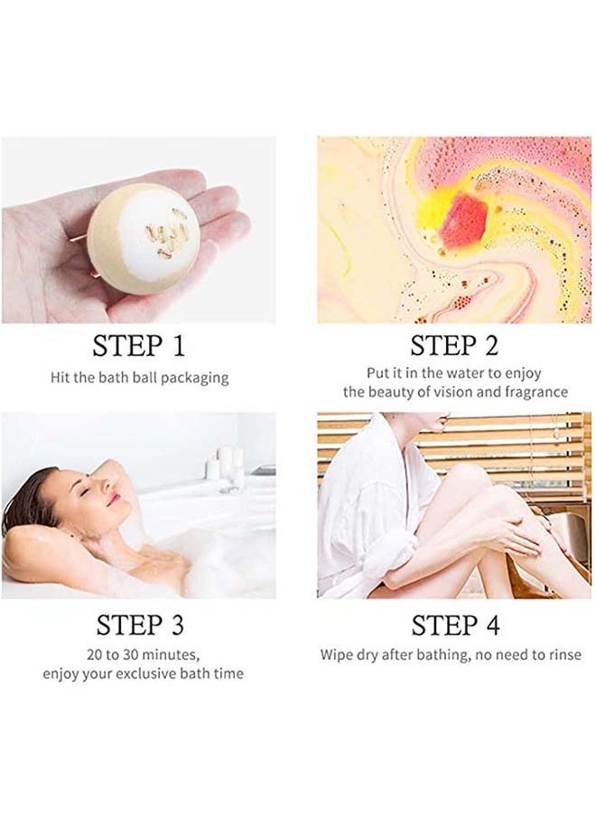 Arabest Bath Bombs for Women,6 Pcs Handmade Bath Bomb for Women Floating Bubble Fizzies Spa Kit,for Relaxation and Stress Relief,Perfect for Bubble & Spa Bath  - Image 4