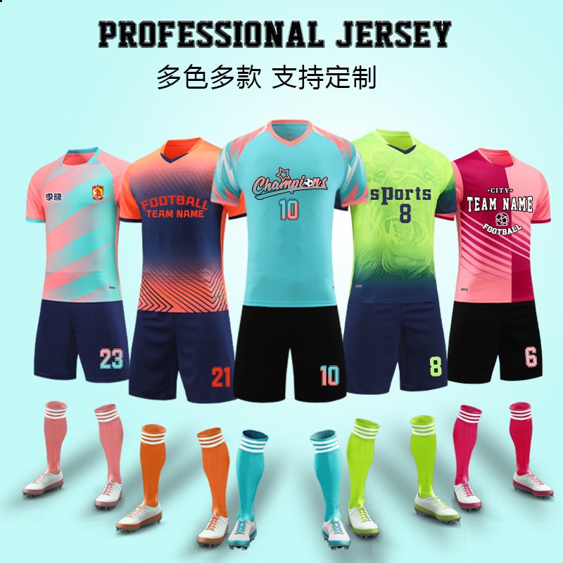 Summer Football Clothes Suit Men'S Competition Training Team Clothes Children'S Adult Sports Suit Short Sleeve Jersey Football - Image 4