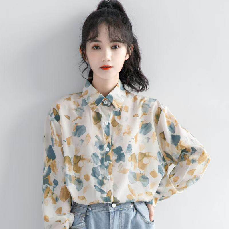 Sister gathering uniform wedding wedding bridesmaid group photo performance clothing 90s retro Hong Kong style floral shirt - Image 2
