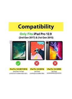 Procases iPad Pro 12.9 2017/2015 Case (Old Model, 1st & 2nd Gen), Ultra Slim Lightweight Stand Smart Case Shell with Translucent Frosted Back Cover for Apple iPad Pro 12.9 Inch -Grey  - Image 2