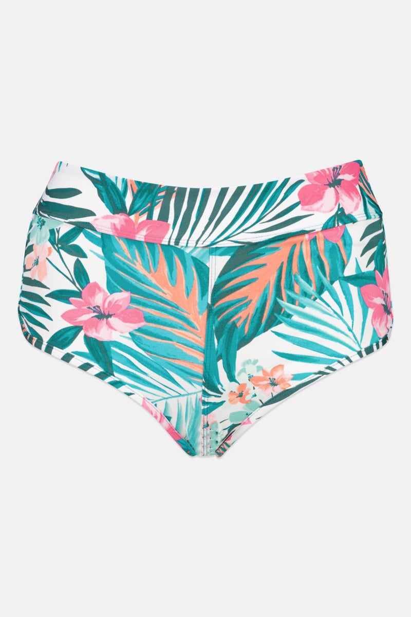 Hurley Women Floral Print Swim Shorts, White  - Image 1