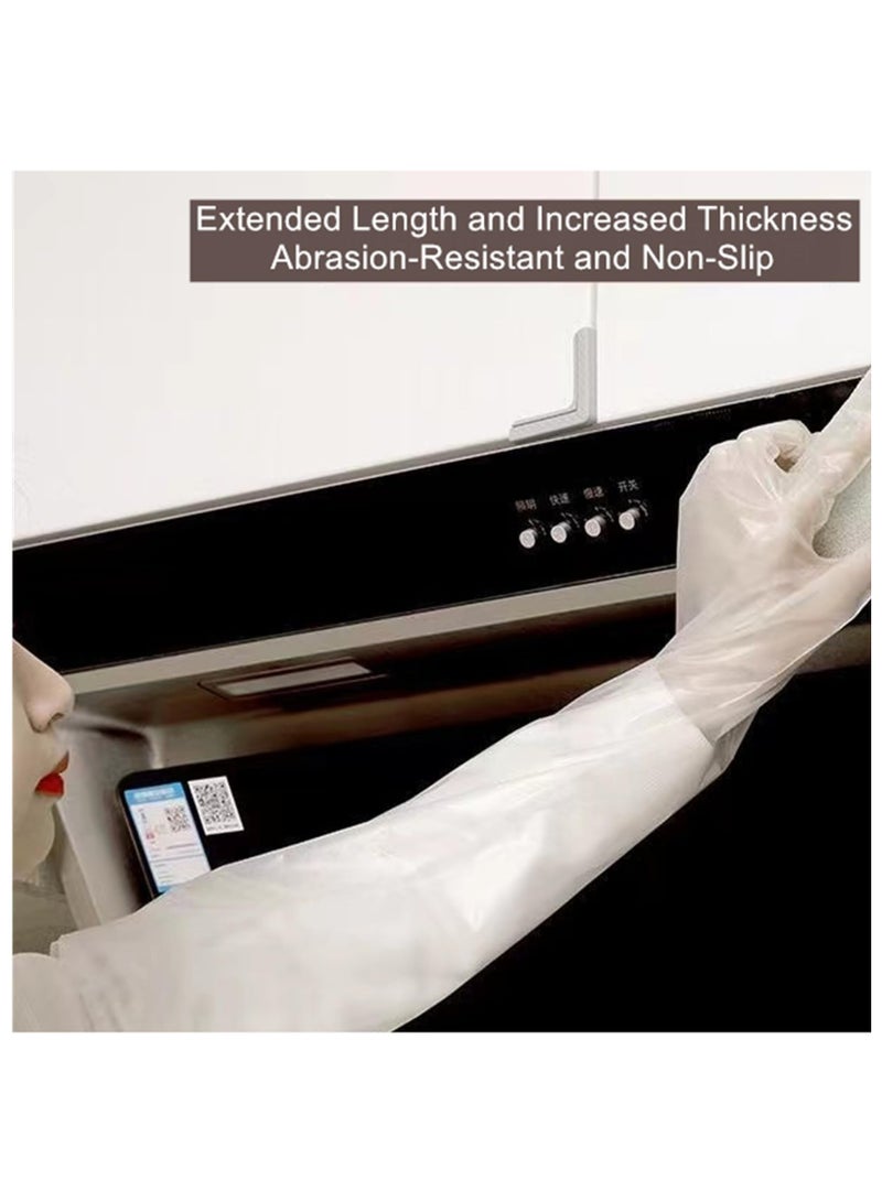 HaHaHai 60pcs Disposable Long Arm Cleaning Gloves, 23.6inch Waterproof Protective Rubber Long Arm Gloves for Household Duties, Kitchen, Dishwashing, Gardening - Image 3