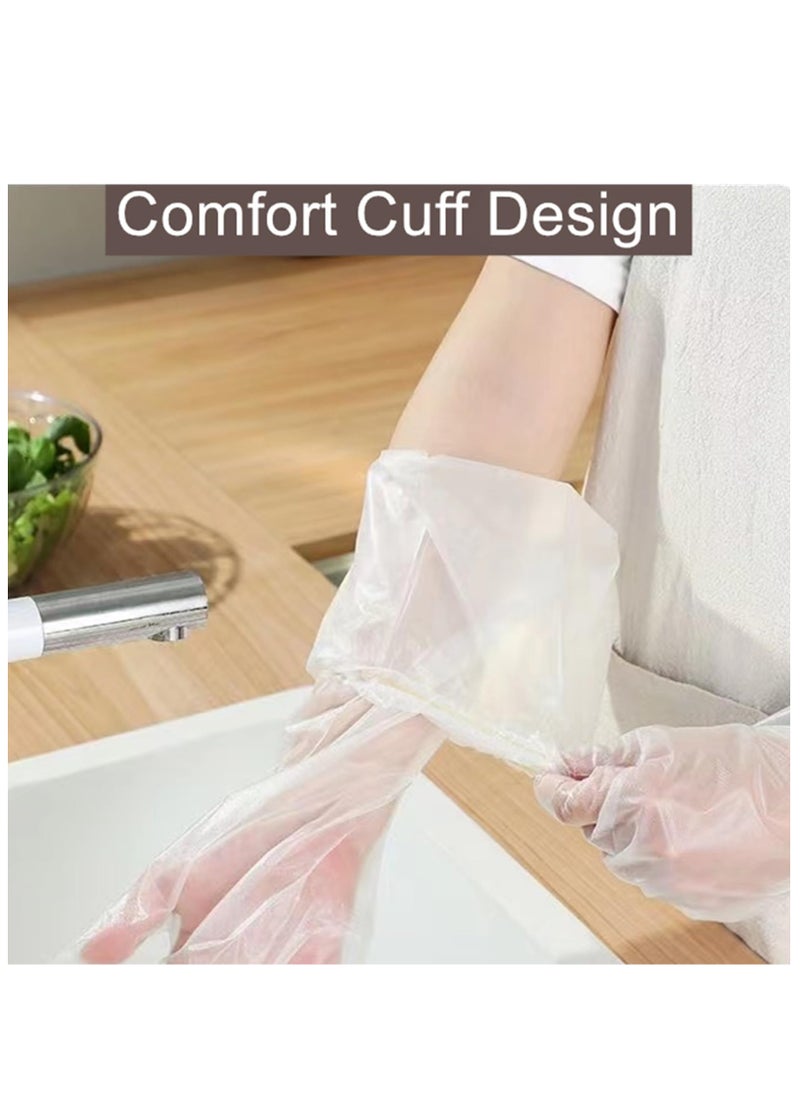 HaHaHai 30 Pairs Disposable Long Sleeve Cleaning Gloves, 23.6inch Waterproof Protective Rubber Long Arm Gloves for Household Duties, Kitchen, Dishwashing, Gardening  - Image 2
