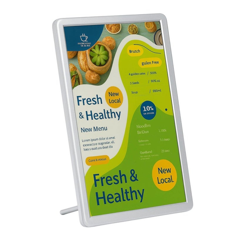 QAILUX Slim LED Advertising Light Box Illuminated Poster Display Cafe Restaurants Menu Board Cinema Movie Poster Display Screen Aluminum Frame Tempered Glass Light Boxes (A5) - Image 1