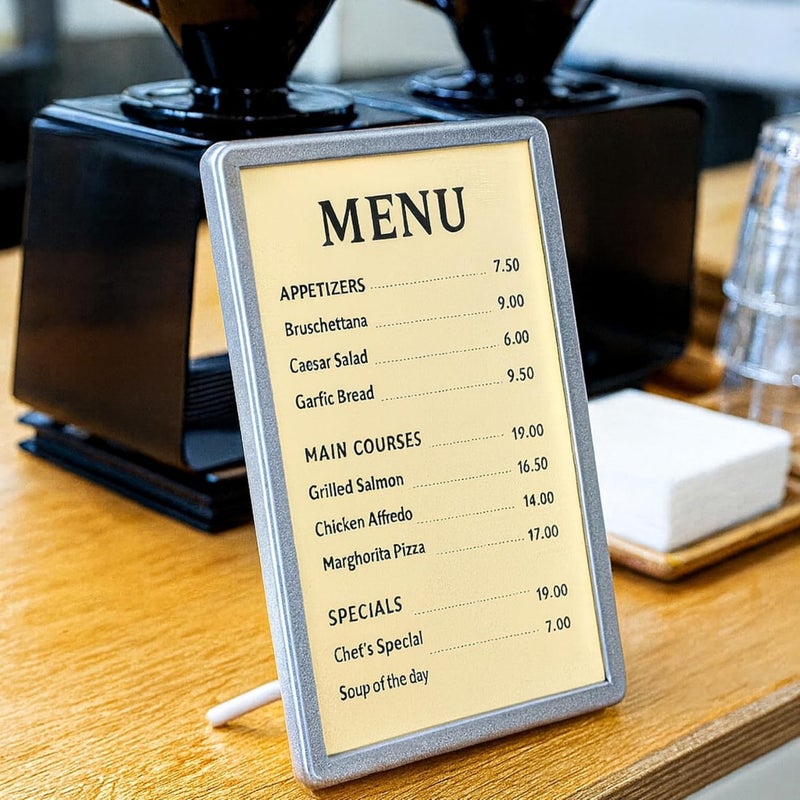 QAILUX Slim LED Advertising Light Box Illuminated Poster Display Cafe Restaurants Menu Board Cinema Movie Poster Display Screen Aluminum Frame Tempered Glass Light Boxes (A5) - Image 4