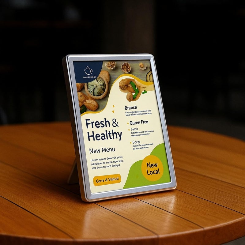 QAILUX Slim LED Advertising Light Box Illuminated Poster Display Cafe Restaurants Menu Board Cinema Movie Poster Display Screen Aluminum Frame Tempered Glass Light Boxes (A5) - Image 3