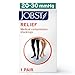 JOBST جوارب ضغط JOBST Relief 2030 مم زئبق عالية الفخذ بحزام سيليكون مغلق للأصابع للنساء والرجال للأرجل المتعبة المؤلمة أو المتورمة والدوالي الطفيفة بيج متوسط - Image 4