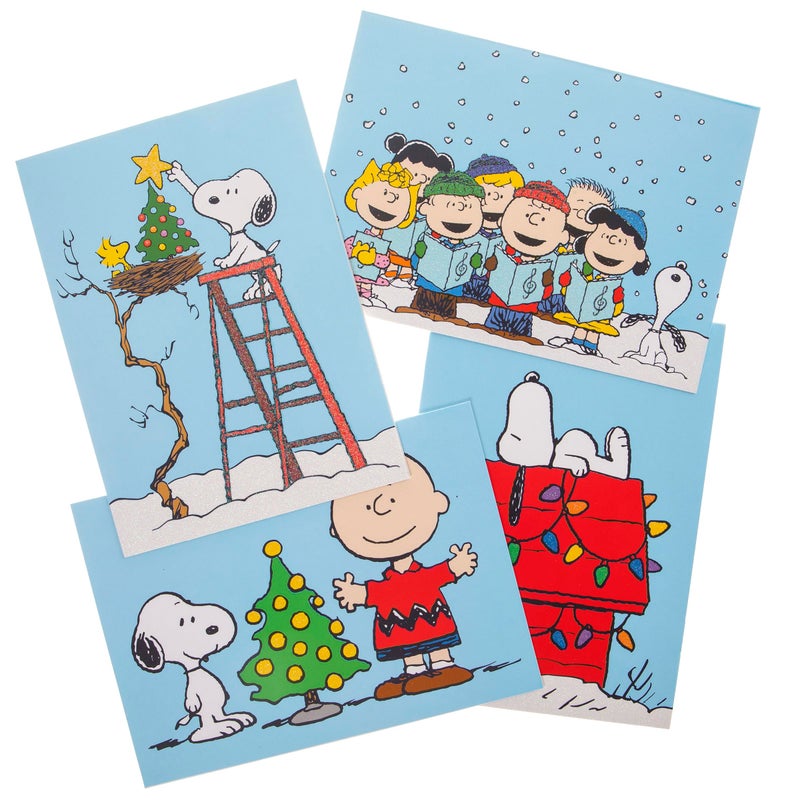 Graphique Snoopy Christmas Holiday Cards | Pack of 20 Blank Cards with Envelopes | Christmas Greetings | 4 Assorted Designs with Glitter Accents | Boxed Set | 4.25" x 5.875" - Image 2