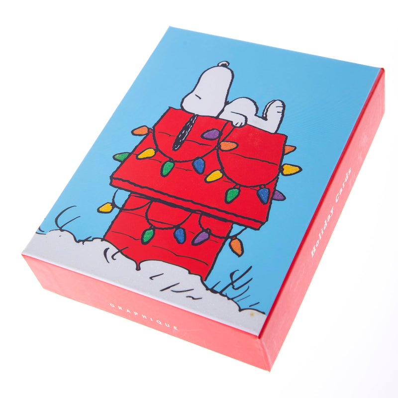 Graphique Snoopy Christmas Holiday Cards | Pack of 20 Blank Cards with Envelopes | Christmas Greetings | 4 Assorted Designs with Glitter Accents | Boxed Set | 4.25" x 5.875" - Image 5