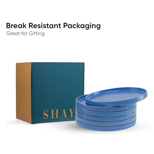 Shay Quarter Plates Set of 6, Blue | Matte Finish | Premium Porcelain | Snacks Plates Set of 6 | Dessert Plates | Snack Plate (Japandi Quarter Plates - Blue) - Image 5
