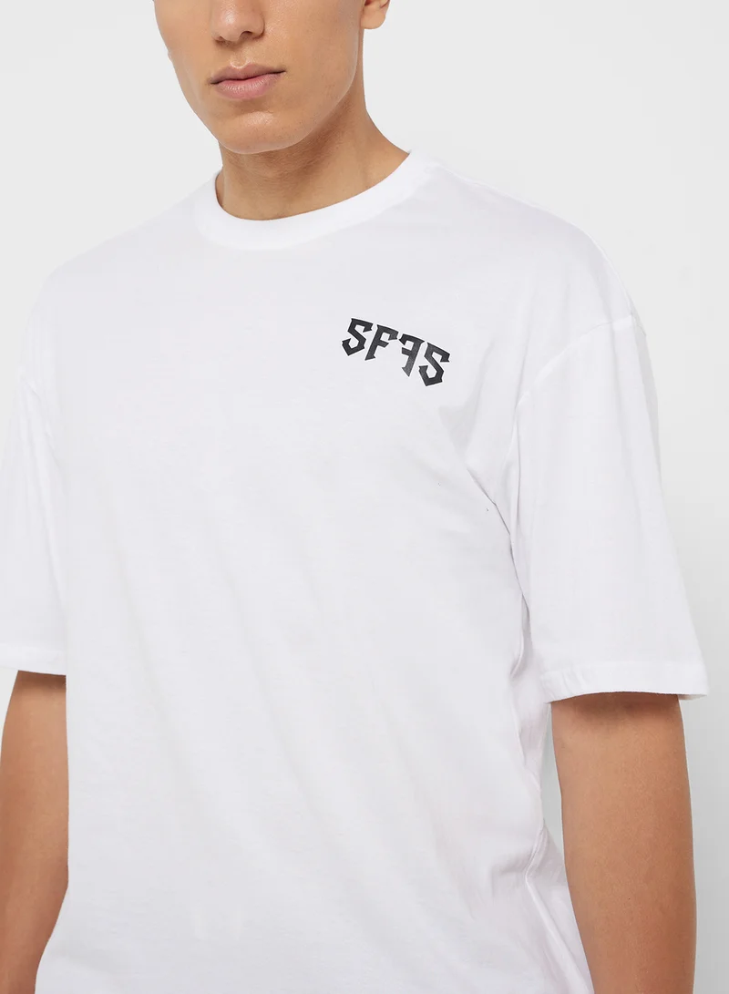 Seventy Five Graphic Print Oversized T-Shirt