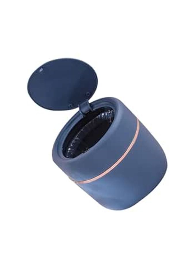 SUPVOX Mini Desktop Trash Can With Press Lid 1.5l Plastic Garbage Holder Water Blue - Image 1