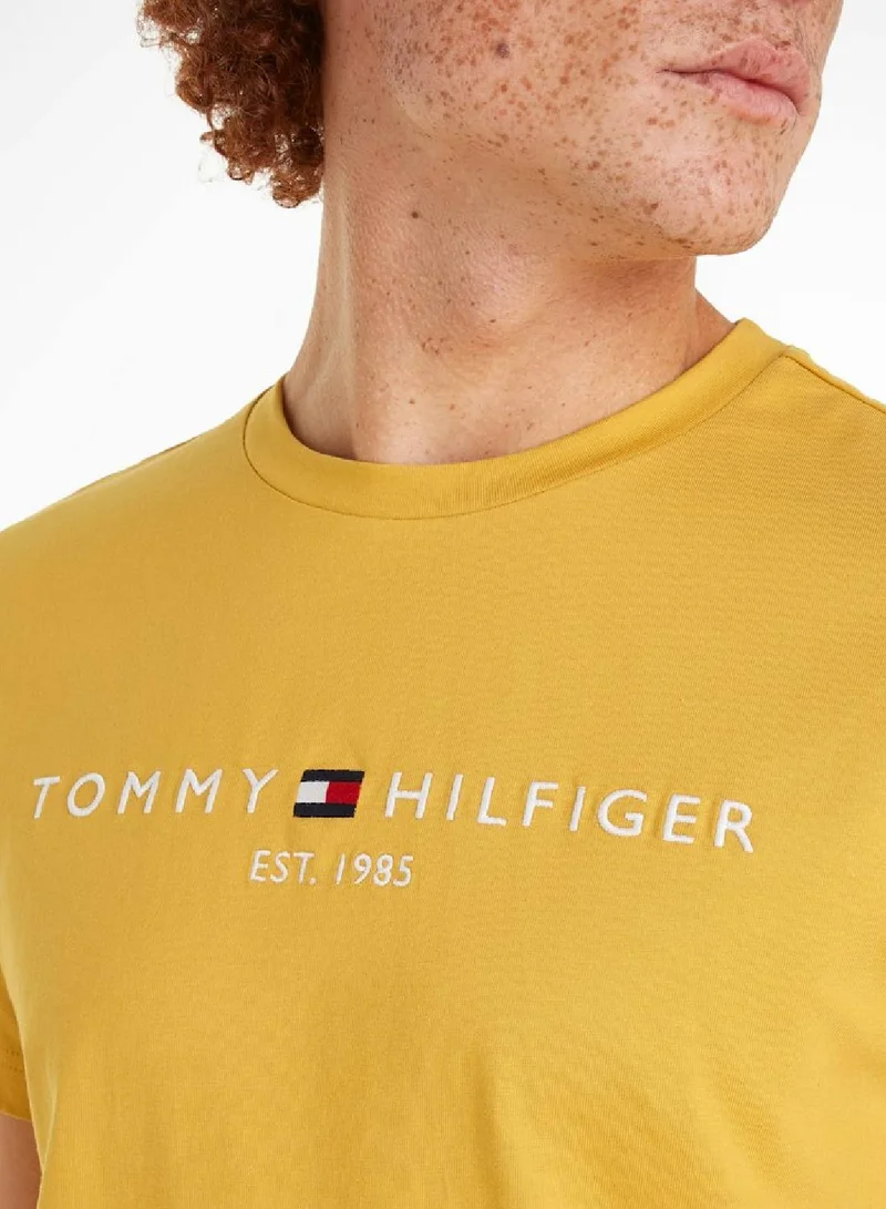 TOMMY HILFIGER Logo Embroidery Slim Fit  T-Shirt