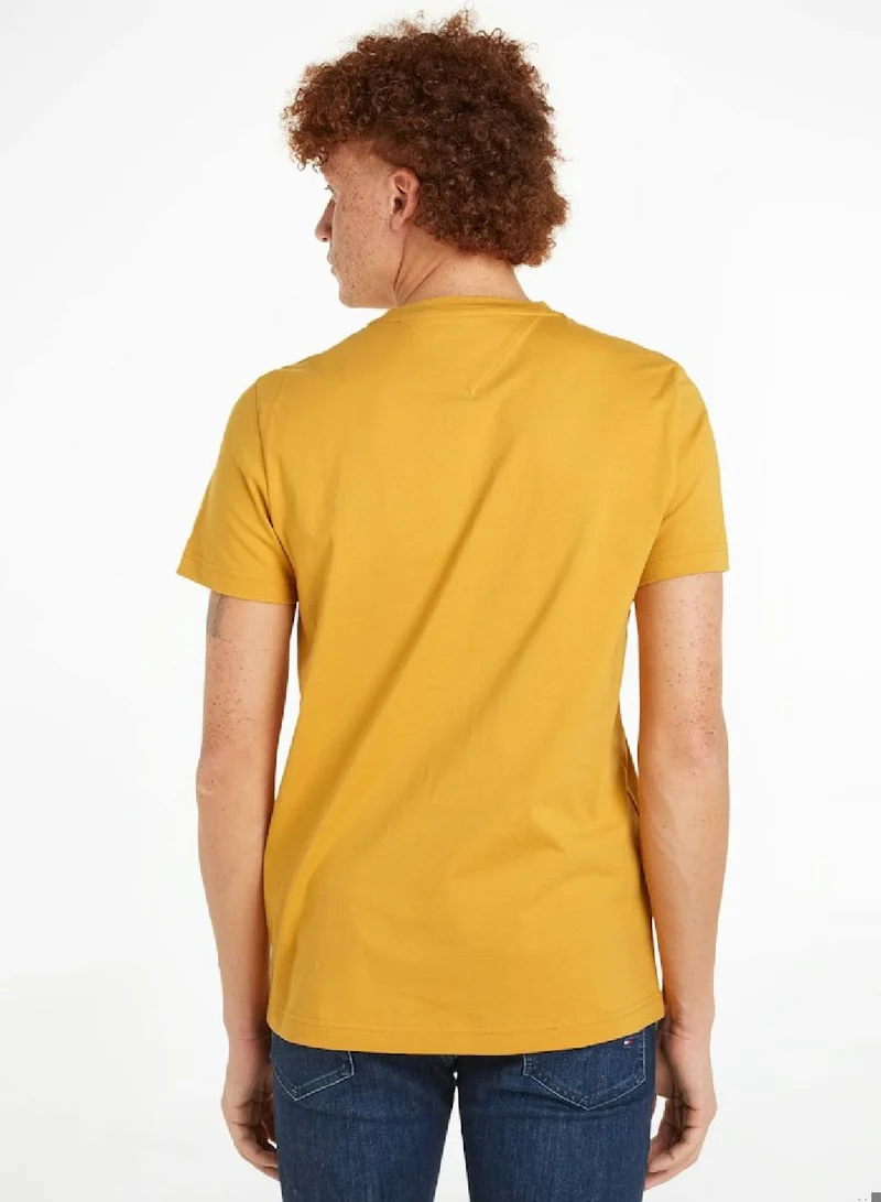 TOMMY HILFIGER Logo Embroidery Slim Fit  T-Shirt