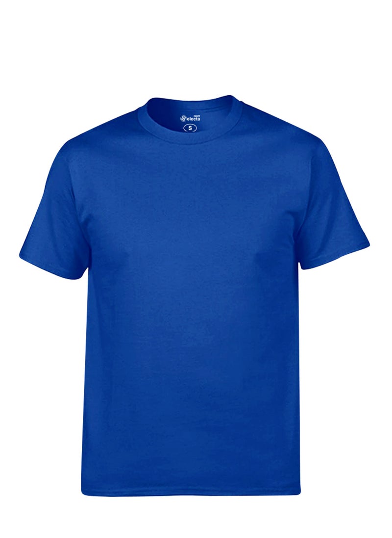 Selecta Now Selecta Now Mens T Shirt Plain 100% Combed Cotton Comfortable Royal Blue T Shirt Tank Top & Tees  - Image 2