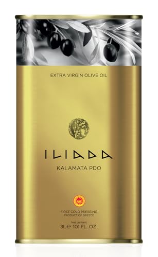 Iliada Kalamata PDO Extra Virgin Olive Oil 3Lt  MultiAwarded  Single Region 100 Greek  Monovarietal Koroneiki  Cold Press  Polyphenol Rich  Chefs Favorite - Image 1