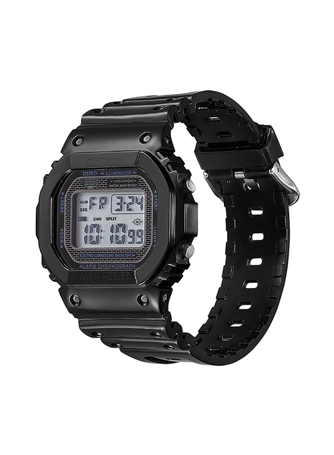 ASTRO Astro Kids Quartz Movement Watch, Digital Display and Polyurethane Strap - A21807-PPBB, Black