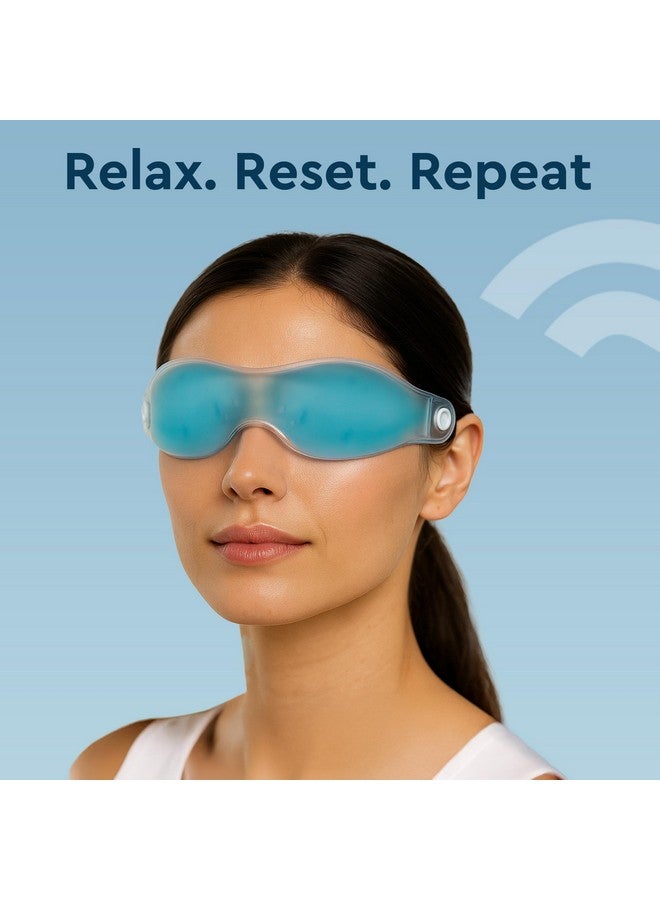 GUBB Soothing Gel Eye Mask For Dark Circles, Puffy Eyes, Dry Eyes, Pain Relief, Redness, Eye Patches, Eye Relaxing Cooling Gel |Eye mask for Women and Men | Cooling Relaxation for Tired Eyes | Universal Fit, Blue - Image 2