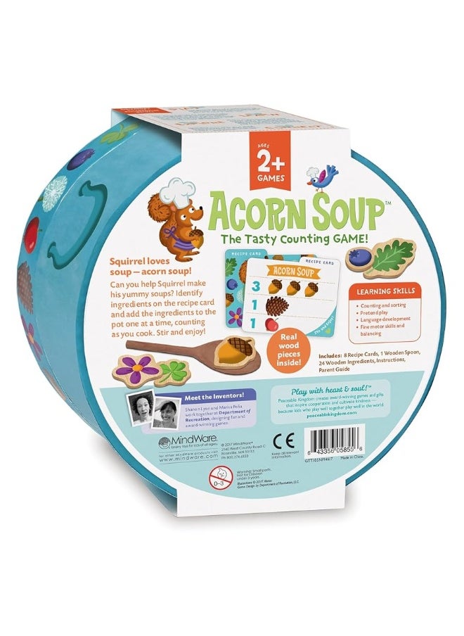 Peaceable Kingdom - Peaceable Kingdom Acorn Soup â€“ Game for You and Your 2 + Year Old â€“ Fun Toddler Games Ages 2â€“4 That Teach Numbers and Counting Skills - Image 1