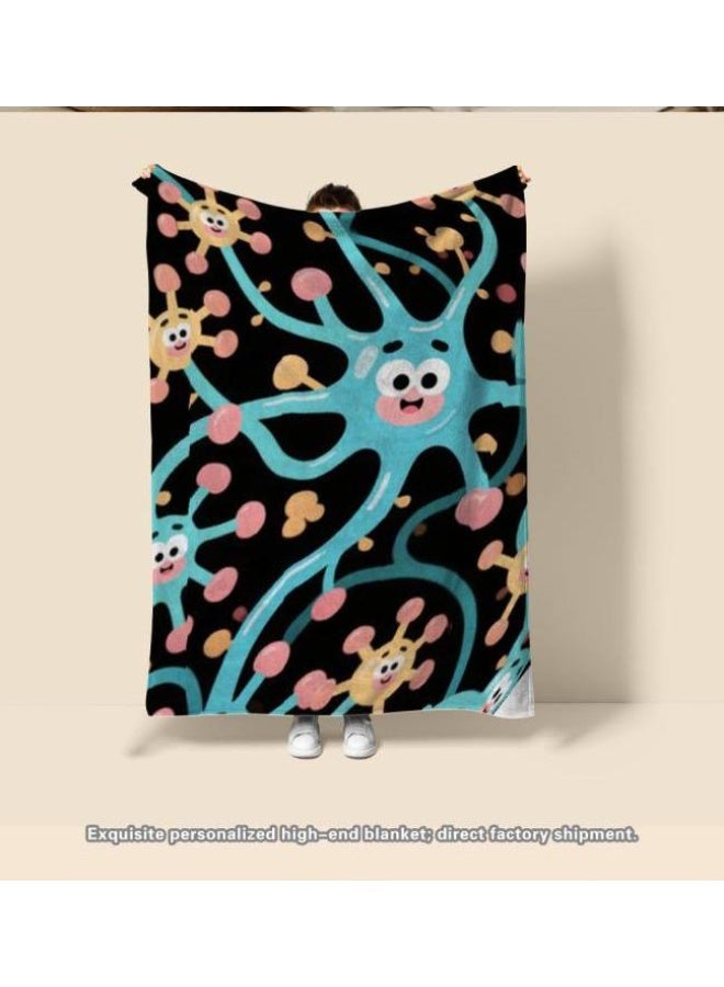 عام بطانية رقيقة من الفانيلا الكرتونية للأطفال والرضع (دافئة ومريحة، ومناسبة للنوم والألعاب) 70 سم * 100 سم - Image 2