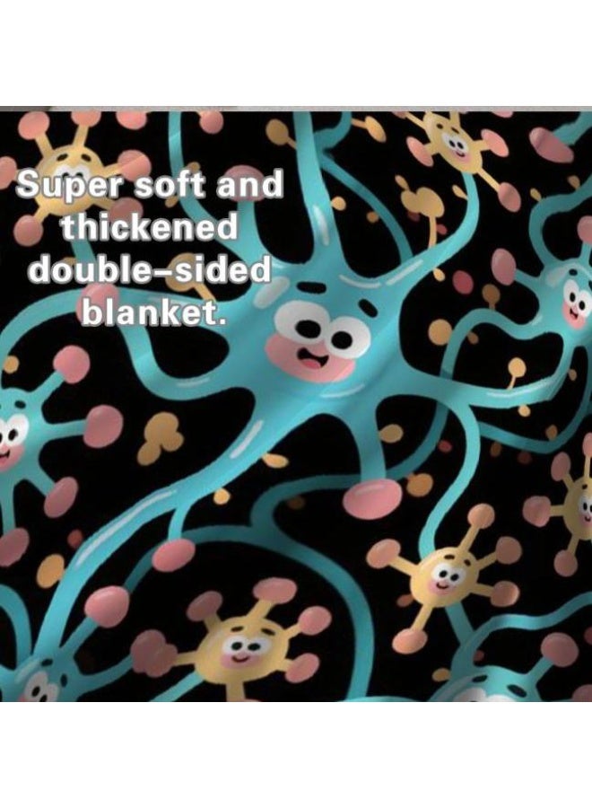 عام بطانية رقيقة من الفانيلا الكرتونية للأطفال والرضع (دافئة ومريحة، ومناسبة للنوم والألعاب) 70 سم * 100 سم - Image 5