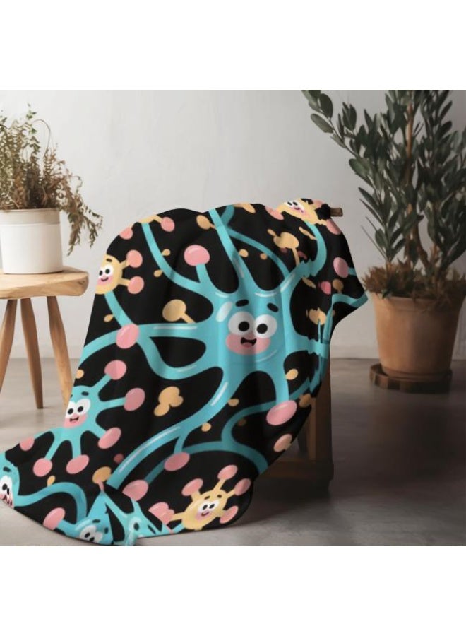 عام بطانية رقيقة من الفانيلا الكرتونية للأطفال والرضع (دافئة ومريحة، ومناسبة للنوم والألعاب) 70 سم * 100 سم - Image 1