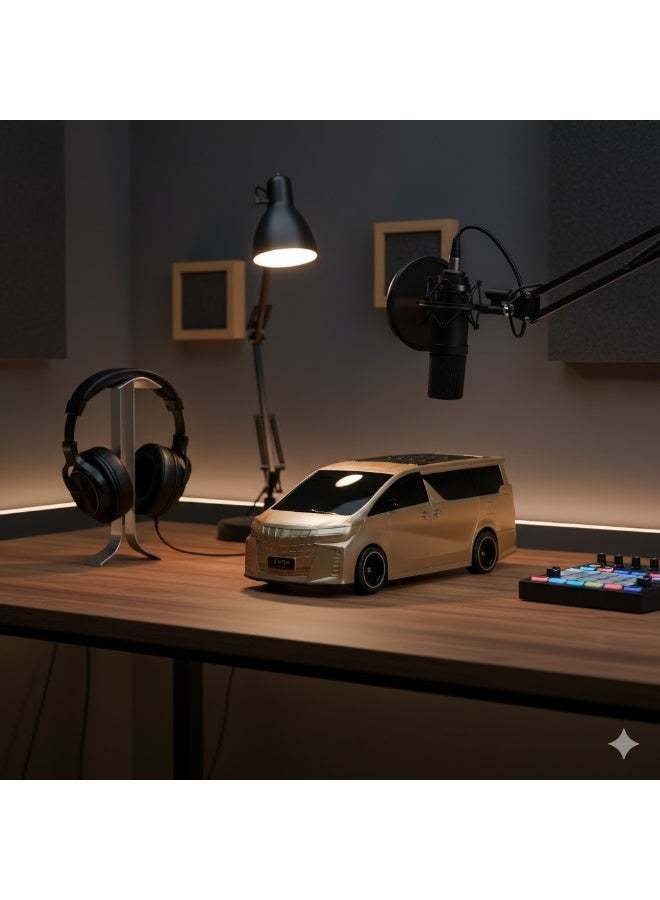 إيفو سبيكر بتصميم سيارة يعمل بالطاقة الشمسية EVO P339 – بطارية ‎1500mAh‎ – صوت قوي 12 واط – تشغيل من 3 إلى 5 ساعات – لون بيج - Image 2